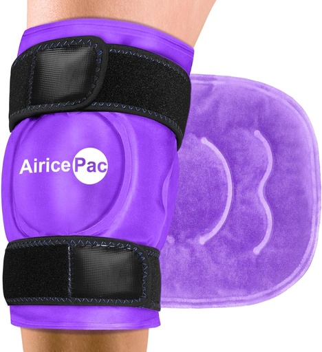 [BRSROAQDOAFQA2YZ] Ice Pack for Knee Pain Relief, Reusable Gel Ice Wrap for Injuries, Swelling, Knee Replacement Surgery, Cold Compress Therapy for Arthritis, Meniscus Tear and ACL, Purple