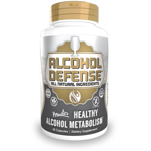 [BRSWGGAZB4FAO33K] Alcohol Defense Capsules | 60 Count | Promotes Healthy Alcohol Metabolism | Contains Dihydromyricetin, Ginger Extract