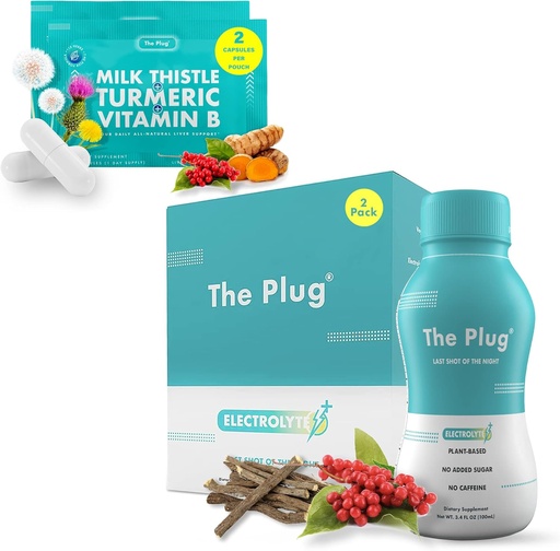 [BRSROYD6CINBQ2AY] The Plug Liver Cleanse Detox & Repair Bundle - Supplement Pills & Recovery Drink (2 Pack)