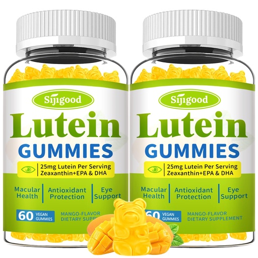 [BRSRAAYCAUHQKG3V] Lutein and Zeaxanthin Supplements Gummies with Astaxanthin & Bilberry Extract - Eye Vitamins with Omega-3, Vitamins A, C, E, D3 & Zinc for Vision Health - Sugar Free, Mango Flavor, 120 Count