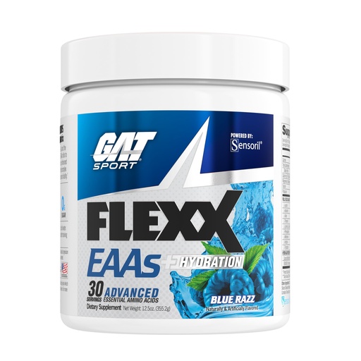 [BRSWGCABBEPGAE3U] GAT SPORT Flexx EAAs + Hydration, Advanced Essential Amino Acids, 30 Servings (Blue Razz)