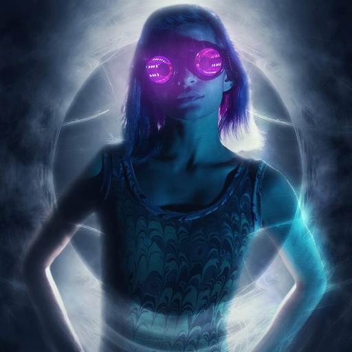 [BRSWGCYQBUBQEHT6] GloFX Full Color Programmable LED Goggles | Infinite Portal Lens With 350 Modes | USB Rechargeable LED Light Up Rave Goggles | Perfect For EDM Music Festivals Content Creation