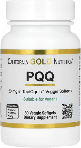 [BRSWGAL3A4CRU2QU] California Gold Nutrition PQ, 20 мг, 30 Veggie Softgels