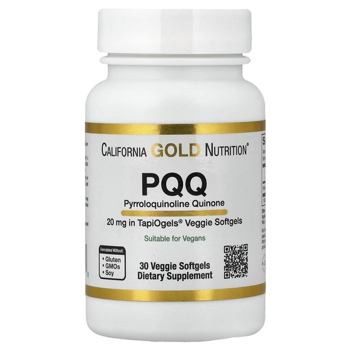 [BRSWGAL3A4CRU2QU] California Gold Nutrition PQQ, 20 mg, 30 Veggie Softgels