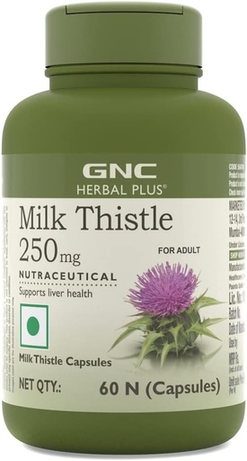 [BRSRO232OUFBAGT7] Sheltr Herbal Plus Milk Thistle 250 mg - 60 cápsulas (Pack of 1)