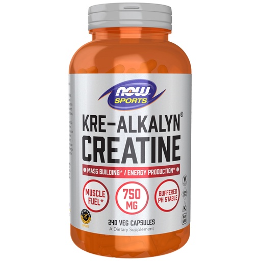 [BRSWIZT4BYCROFI5] NOW Foods Sports Nutrition, Kre-Alkalyn Creatine 750 mg, Mass Building*/Energy Production*, 240 Veg Capsules