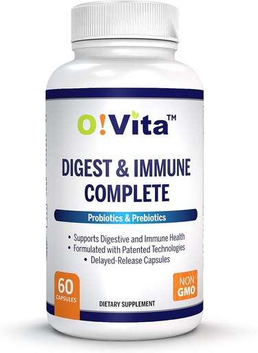 [BRSWYGIZC5YRUCL5] Digest & Immune Probiotice complete & Prebiotice pentru femei și bărbați, susține Digestive & Gut Health, Sprijină Nutrient-Absorbție și Sănătate Imună (60 capsule non-GMO)