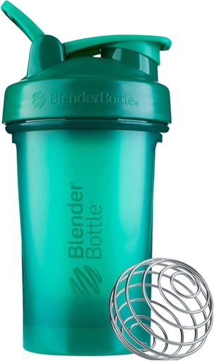[BRSWGBQHOAHQODQY] BlenderBottle Classic V2 Shaker Bottle идеально подходит для протеиновых встряхиваний и предварительной тренировки, 20-Ounce, Emerald Green