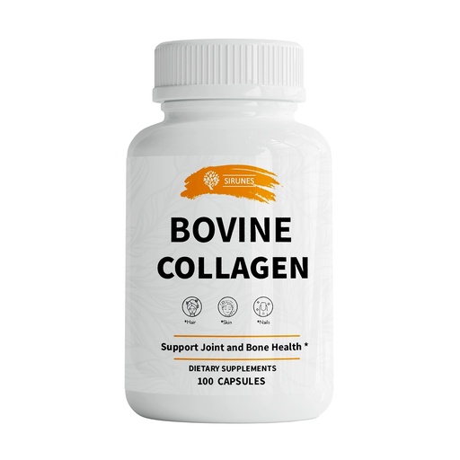 [BRSROZIBDEFAECA7] SIRUNES Bovine Collagen Supplements for Men and Women I Hydrolyzed Grass Fed Bovine Collagen Peptides Dietary Supplement for Joint, Nerve & Bone Support - Non-GMO, Anti-Aging - 100 Capsules