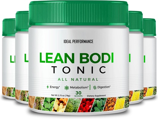 [BRSRAFIEBEMQKG33] Lean Bodi Tonic Powder Officiel Formel, LeanBodi Tonic Alle naturlige - Maksimal styrke med vitamin B6, BCAA, LeanBodi Powder Support, Lean Bodi Advanced Formel Anmeldelser (5 Pack)