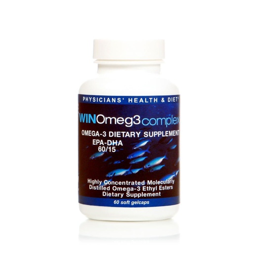 [BRSWIYQMBQMBYFY3] WINOmeg3complex 60/15 EPA - DHA Pharmaceutical-Grade Omega 3 (60 Count/30 Servings) 1080mg EPA