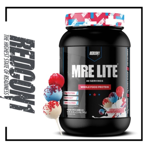 [BRSROYL4CIIAE3D6] Redcon1 MRE Lite Whole Food Low-Carb Meal Replacement Protein Powder - Rocket Bomb Cake Pop (2.11 Lbs. / 30 Servings)