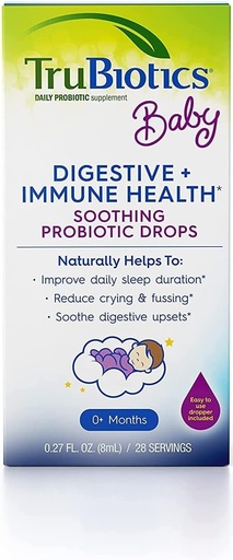 [BRSW2AYNOJ5REDTO] TruBoics Baby Probiotic Drops, Daily Infant Probioics Newborn+, giúp đỡ sự thoải mái thất bại dễ dàng, hỗ trợ phát triển hệ thống Immune, 0.27 Fl Oz (28 phục vụ)