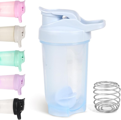 [BRSRAED4AF5A22TH] D.Y.A 16oz Shaker Bottle，Leak Proof Sports Shaker Cups for Protein Shakes，Shaker Bottle for Pre Workout and Travel To Go，BPA Free & Easy Clean Protein Shaker Bottle,Blue
