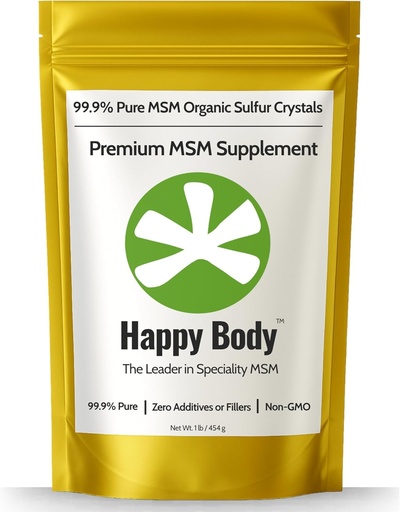 [BRSWIHTROR4QMFDM] Organic Sulfur Crystals | 99.9% Pure MSM Crystals for Joint Support, Recovery, Hair, Skin & Nails | 90 Servings | 1 lb Bag