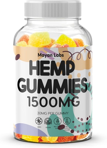 [BRSRAYIBCEBG22DV] Hemp Gummies Advanced Extra Strength Infused Natural Organic Hemp Oil Bloom Vegan Adult Edibles Men L-Theanine Ashwagandha Sugar Made in USA