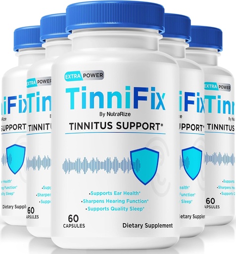 [BRSRAAALBAOWODQU] (5 Pack) Tinnifix Capsules - Advanced Hearing Support Formula, Tinnifix Pills to Maintain Healthy Hearing, All Natural Tinnifix for Complete Ear Health, Official Tinni Fix Review (300 Capsules)