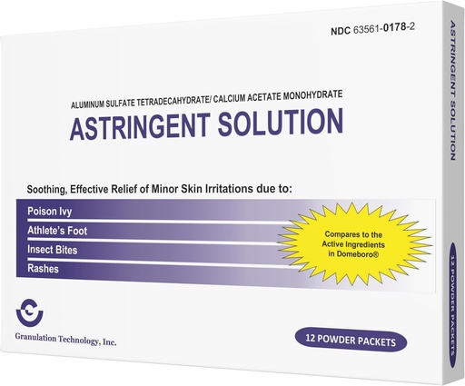[BRSROBA3OIHWGG33] Generic Astringent Solution Medicated Soak Rash Relief - Soothing Skin Care - 12 Count (Pack of 1), White and Purple