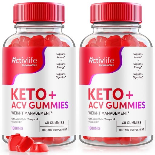 [BRSROCT7O4PGGHQ4] NutraRize (Pack of 2 ActivLife Keto + ACV Gummies for Advanced Weight Loss, Advanced Formula, Reviews (120 Gummies)