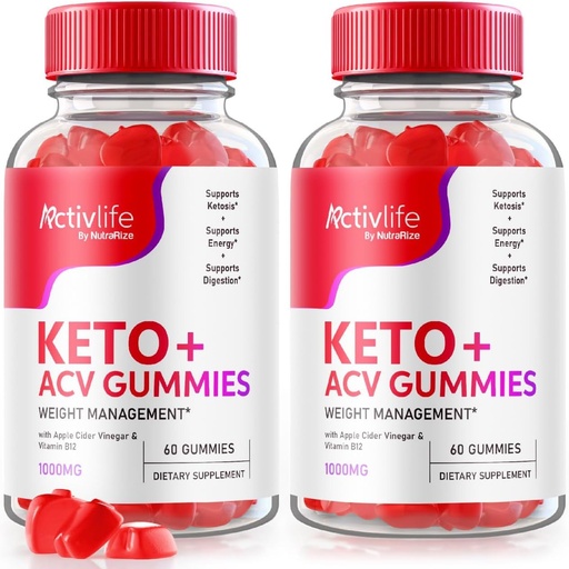 [BRSROCT7O4PGGHQ4] NutraRize (Pack of 2 ActivLife Keto + ACV Gummies for Advanced Weight Loss, Advanced Formula, Reviews (120 Gummies)