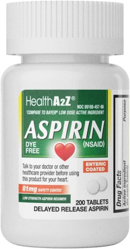 [BRSRAZQLO4FQG33L] HealthA2Z ® Aspirin 81 mg iž