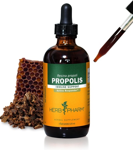 [BRSWIY37AEHBOC3O] Herb Pharm Propolis Liquid Extract for Immune System Support - 4 Ounce