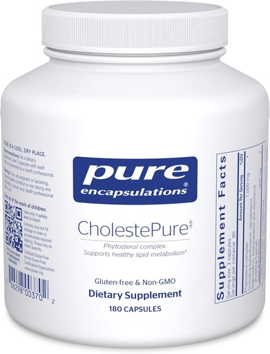 [BRSWIY34CUBRO2QZ] Pure Encapsulations CholestePure | Ergänzung zur Unterstützung von Herz-Kreislauf-Gesundheit, Enzym-Funktion und Lipid-Mebolismus* | 180 Kapseln