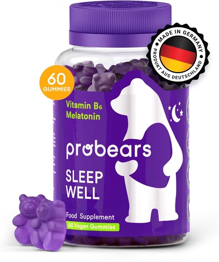 [BRSROFAOOJ4BA2TA] Uşaqlar üçün Melatonin & B6 Gummies - Bütün Genders Sleep üçün Sleep Natural Melatonin & B6 Vitamini - Gluten-Free, Gelatin-Free, Halal - 60 Count