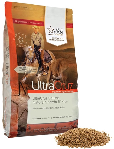 [BRSWGY35OAGRSDIZ] UltraCruz - sc-516275 Equine Natural Vitamin E Plus Supplement for Horses, 10 lb, Pellet (66 Day Supply)