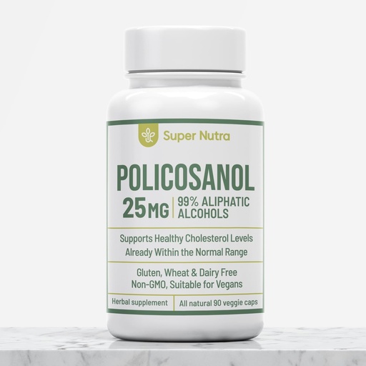 [BRSROHYZBAHAYGTK] Policosanol 25mmg va fer de cubà Sugar Cane per Sanitat i Immunity. 90 Veg Capsule 1 per Serviting tres mesos de provisions.