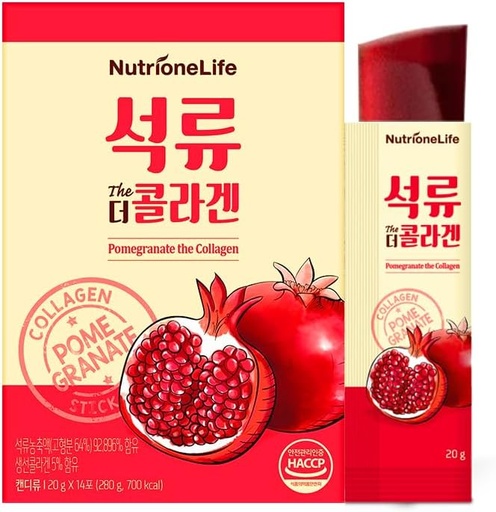[BRSRAFAZCB7W2FD2] Pomegranate The Collagen Jelly, Korean Woman Antioxidant 1000mg Low Molecular Fish Collagen Jelly, 18579mg Pure Pomegranate Extract, Contain Hyaluronic Acid, Elastin