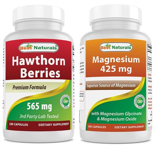 [BRSRMBQEDMFA2DLO] Best Naturals Hawthorn Berry 565 mg & Magnesium Glycinate 425 mg