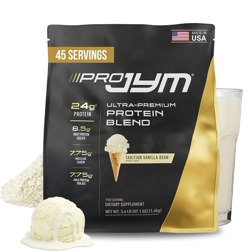 [BRSWKHQROMBB4DLD] Pro JYM Tahitian Vanilla Protein Powder - Whey Protein Isolates, Casein, & Milk Protein, Lean Muscle Building for Men & Women, JYM Supplement Science, 45 Servings
