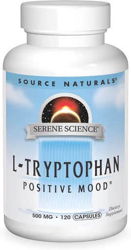 [BRSWIFQTOZ4AY33A] Vir Naturals Serene Science L-Triptofan, pozitivni razpoloženj*, 500 mg - 120 kapsul