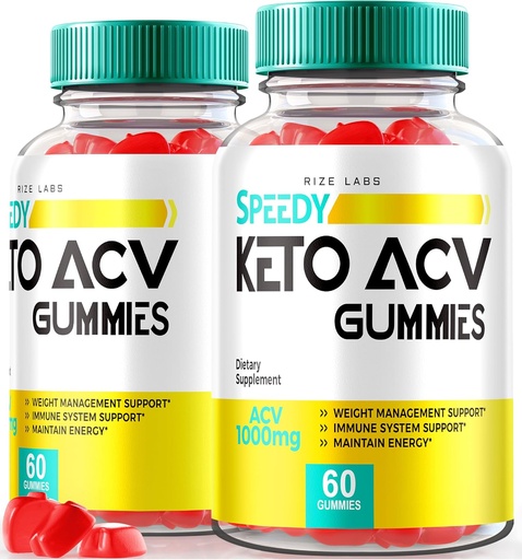 [BRSROZYQBMFBE2QV] rize labs - Speedy Extreme Keto Plus ACV Gummy for Advanced Weight Loss with Apple Cider Vinegar 2000mg Supplement (120 Gummies)