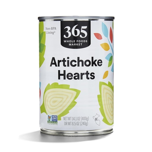 [BRSWGZQDOR7QYEQY] 365 by Whole Foods Market, Artichoke Hearts, 14.1 Ounce