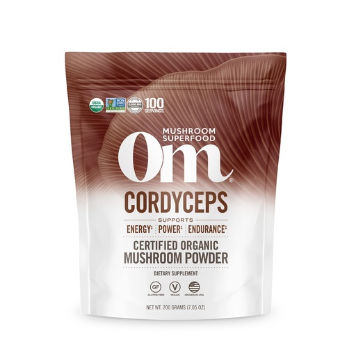 [BRSW2FANA4HREHY6] OM Mushroom Cordyceps Powder 7.05 oz (100 Servings) – Organic, Vegan, Non-GMO, Gluten-Free – Energy, Stamina & Endurance Support – Adaptogenic Superfood for Sports, Performance, Smoothies & Tea