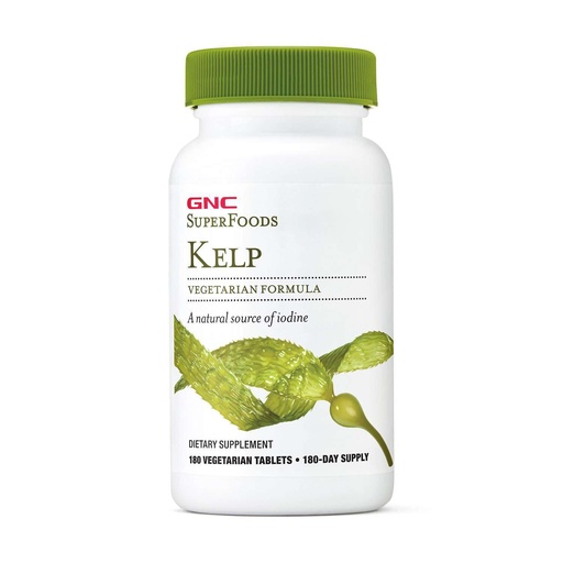 [BRSWIEYKCQBWK3LA] GNC SuperFoods Kelp | Plus Calcium and Iodine | Vegetarian - 180 Tablets