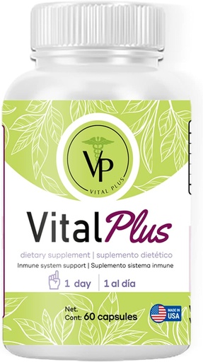 [BRSRMBIYDIBGECDA] Vital Plus - Treatment for varicose Veins and Support Joint Structure - Energy Supplement - 100% Organic 60 Capsules