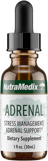 [BRSWIYYMDMDWIHL4] NutraMedix Adrenal Fatigue 补编 - Astragalus, Schisandra, Rhodiola, 和 Ginseng 提取供能源支持、Stamina 和压力 - Vegan Adaptogen Blend (1oz / 30毫升)