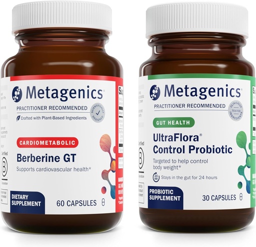[BRSRAAIOBUARAFLB] Metagenics Berberine GT (60 kapszula) & UltraFlora Control Probiotic (30 szerva) - Támogatja a szív egészségét - Segíti az egészséges test összetételét