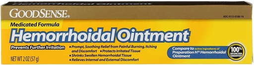 [BRSWKFQDAQGBEDTG] GoodSense Hemorrhoidal Ointment, Phenylephrine HCl, Petrolatum, Mineral oil, Relief from Burning, Itching and Discomfort of Hemorrhoids, 2 Ounces