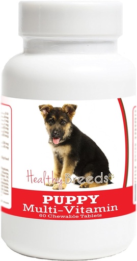 [BRSWGFA3OV5GKFDZ] Healthy Breeds German Shepherd Puppy Dog Multivitamin Tablet 60 Count