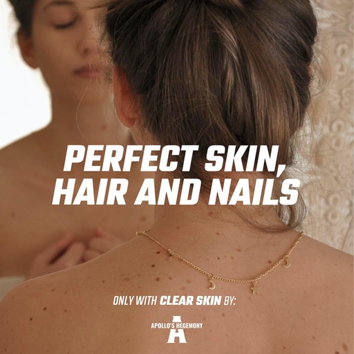 [BRSROZYHA56WMFLG] APOLLO 'S HEGEMONY Clear Skin - 180 Vegan Capsules - B5 200mg-vitamin (Pantothenic Acid) és acetil- L- karnitin 70mg, Anti- Acne, fokozott bőr egészség, B5- vitamin kiegészítés
