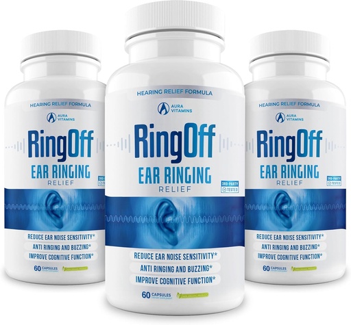 [BRSROFA6CQFWC3Y7] Ring Off (180 Caps) – Tinnitus Relief for Ringing Ears, Clear Tinnitus Quieting Earing Relief " Restoring Inner Peace, Ginkgo Biloba, Zinc Picolinate " Más – Effective Hearing Health Support