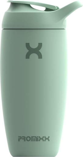 [BRSW2HQBDIBWYA35] Promixx Pursuit Shaker Bottle isolerad rostfritt stål vattenflaska och shaker Cup, 18oz, Seagrass Green