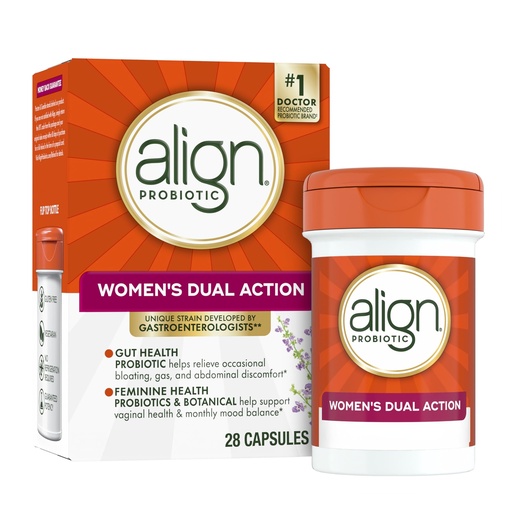 [BRSW2HAPOR6WM2DO] Align Probiotic, Womens Dual Action, Vaginal Probiotics for Women, Womens Probiotic for Vaginal Health Support, with Probiotics for Digestive Health, 28 Probiotic Capsules