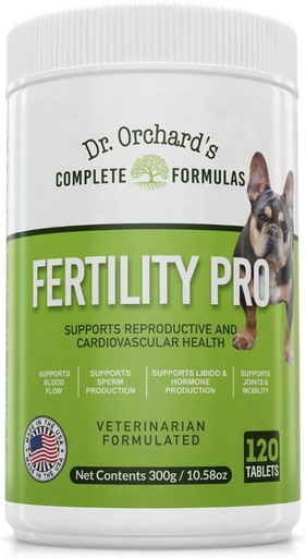 [BRSROAQYCB5ROE3X] Dr. Orchards Fertility Pro for Dogs - Vet Formulated - for Males and Females -120ct