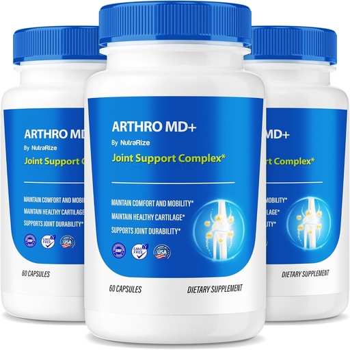 [BRSRAHQLC4FWO3TG] (3 Pack) Arthro MD+ Capsules, Official Arthro MD Joint Support, All Natural Formula to Support Flexibility and Mobility, Premium Pills for Healthy Joints, Arthro M D Review (180 Capsules)