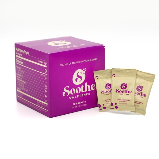 [BRSRAFIHAB5RQ2TA] Sweet & Natural Antacids for Acid Reflux - Calcium Carbonate Heartburn Relief, Zero Calorie Sweetener, Beverage Enhancer (50 Count)